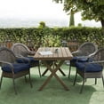 thumbnail image 4 of Indoor-Outdoor Reversible Patio Seat Cushion Pad 2-4-6-12 Pack 19" x 19" Navy, 4 of 5