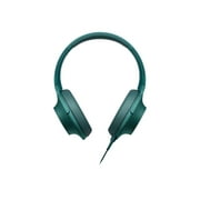 Sony h.ear on MDR-100AAP - Headphones with mic - full size - wired - 3.5 mm jack - viridian blue