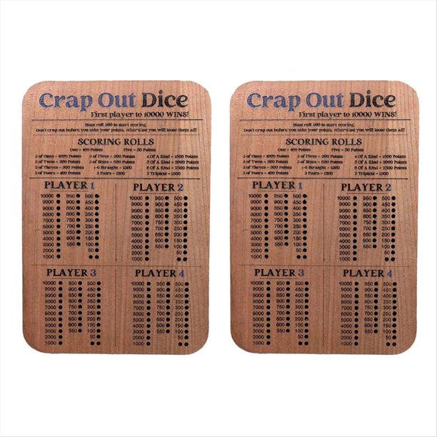 2 Piezas Tablero de Puntuación de Dados Almohadilla de Puntuación de Dados de Madera Juego Dados Clásico Bandeja de Dados de Madera para Juegos de Viaje de Fiesta Familiar Grande