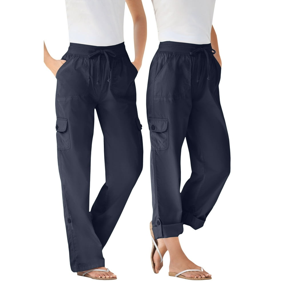 plus size navy blue work pants