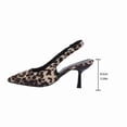 thumbnail image 6 of SCHUHLAND Women's Leopard Slingback Pumps, Sexy Pointed Toe High Heel (8.5cm) Party Dress Shoes, Summer/Spring, 6 of 14