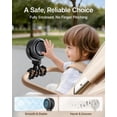 thumbnail image 3 of SWEETFULL Portable Stroller Fan, Pinch-Proof Baby Fan, 10H Battery, 5-Speed Quiet Mini Clip on Fan, USB-C Rechargeable with LED Display for Car Seat, Crib & Travel – Black, 3 of 7