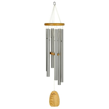 Woodstock Wind Chimes Signature Collection, Chimes of Lun, 36'' Silver Wind Chime LWS