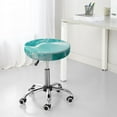 thumbnail image 7 of Daiia Teal Turquoise 1 Stool Covers Round,Round Bar Stool Covers Waterproof Bar Chair Covers Washable Stool Cushion Slipcover for 12-14 Inch Chair-12 inch, 7 of 7