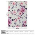 thumbnail image 4 of ARISTURING Decorative Throw Blankets: Soft Plush Lively Rose Floral Accent for Couch or Bed, Colored: Blush Pink Purple Navy Blue Grey White, 4 of 6