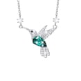 thumbnail image 1 of Jewelry On Clearance Ladies Personality Diamond Studded Hummingbird Chain Bird Fly Necklace Blue Free Size, 1 of 9