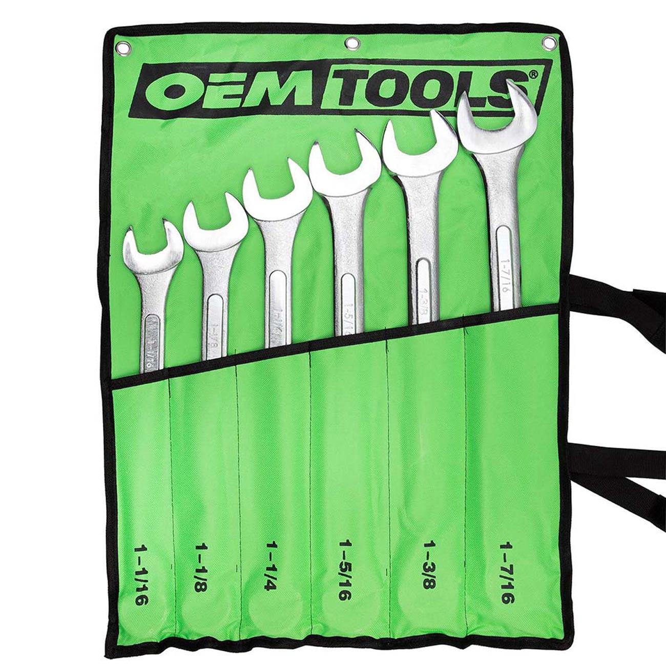 OEMTools 6 Piece SAE Jumbo Combination Wrench Set (1-1/16" – 1-7/16")
