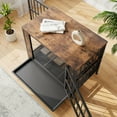 thumbnail image 4 of Gzxs Indoor Dog Crate Furniture for Medium&Small Dogs, Decorative Pet House End Table, Wooden Cage Kennel with Soft Cushion and Removable Tray, 32.8"L x 22.11"W x 26.26"H, Rustic Brown, 4 of 7