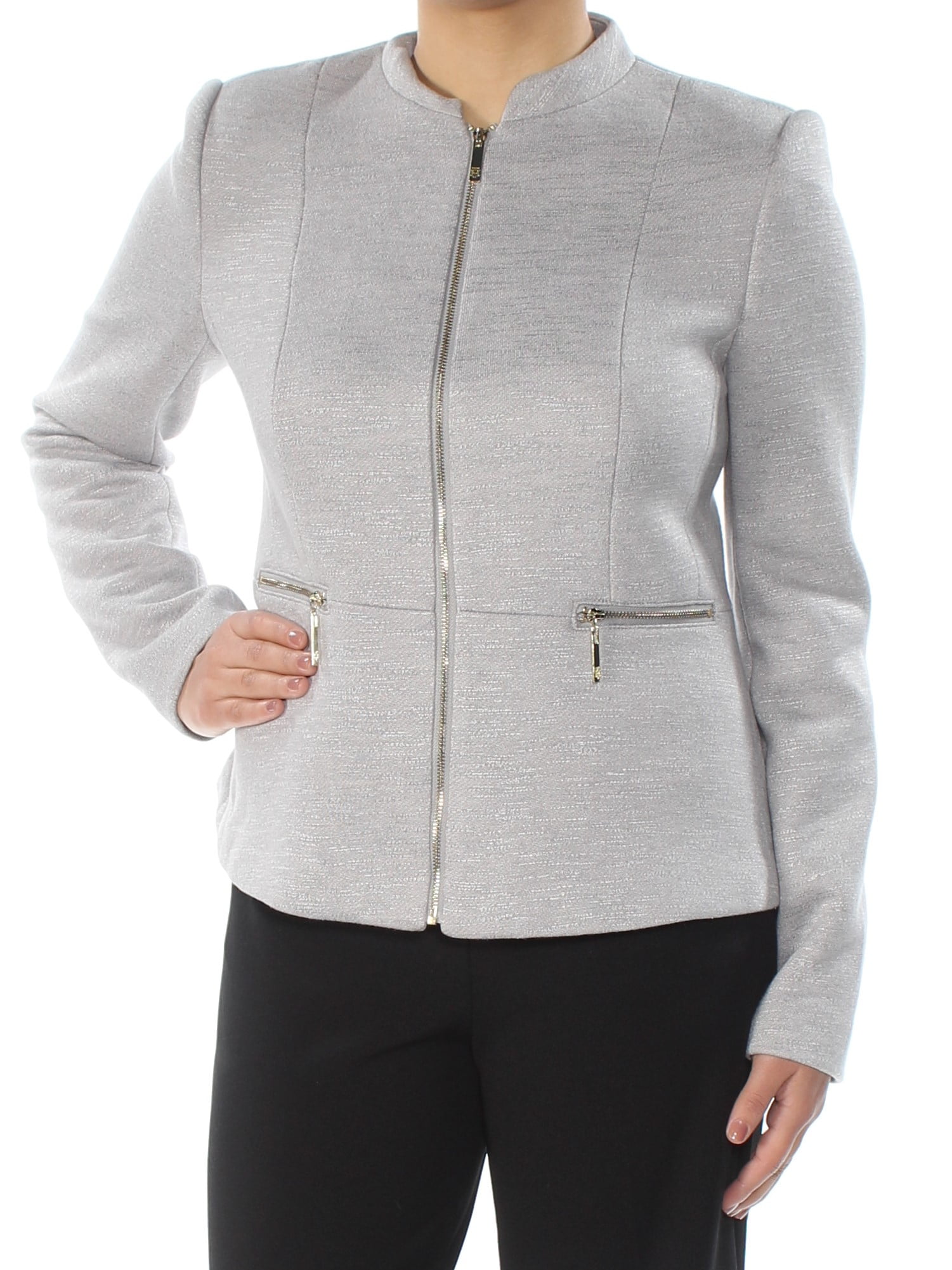 tommy hilfiger zip front peplum jacket