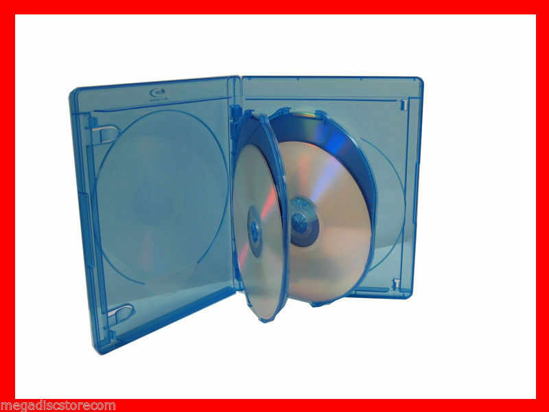Custodie Blu-Ray Slim Viva Elite – 50 Pezzi, Plastica Blu, Spessore 6 Mm Con Vassoio Push-Up