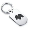 thumbnail image 1 of Stainless Steel Elephant Good Luck Charm Dog Tag Keychain Circle Ring, 1 of 2
