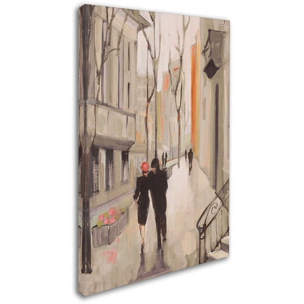 Trademark Fine Art "Village Promenade Neutral" Canvas Art by Julia Purinton