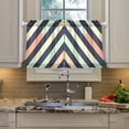 thumbnail image 2 of Yayeee Kitchen Curtains Tier Pair Light Filtering 27"x24" Rod Pocket Short Cafe Window Panel, Isometric Green, 2 of 7