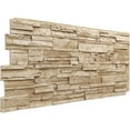 thumbnail image 5 of Ekena Millwork 48.625"W x 24.75"H x 1.25"D Cascade Stacked Stone, StoneWall Faux Stone Siding Panel, Sandstone, 5 of 11