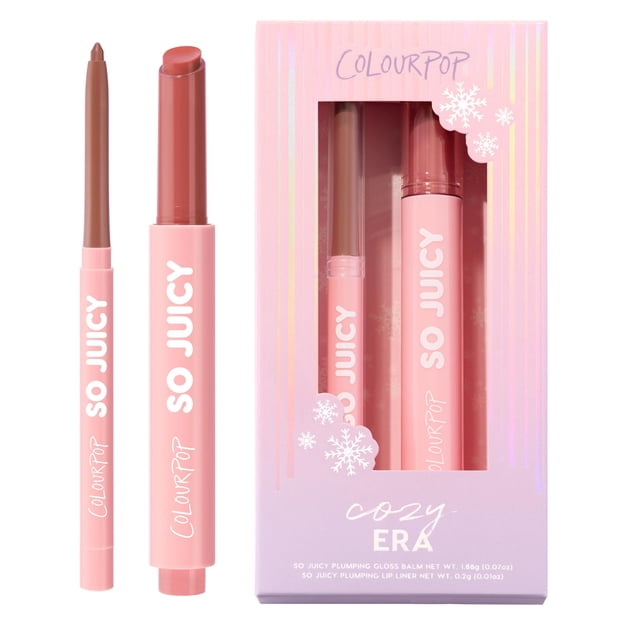 Kit de bálsamo y brillo rellenador Cozy Era So Juicy de Makeup ColourPop