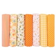 thumbnail image 5 of LAMIRO 7 pcs/set Quilting Fabric Bundles,Cotton Fat Quarters Printed Craft Fabric,25*25cm Precut Squares Sheets (Yellow), 5 of 7