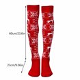 thumbnail image 3 of IWRICH Women's Thigh High Socks Cable Knit over the Knee Boot Socks Long Warm Leg Warmers Winter Red, 3 of 5