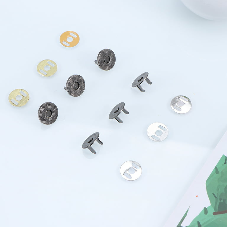 10pcs 14mm Magnetic Snap Button Clasps Ultrathin Metal Clap Buttons for Handbag Purses Bags Clothes Making