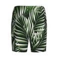 thumbnail image 2 of Haiem Tropical Palm Leaves1 Men's Pajama Short with Soft Woven Cotton Elastic Waistband Sleep Short-Large, 2 of 9
