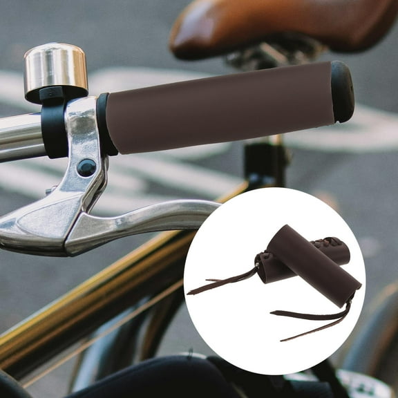 OUNONA 2 Pcs Motorcycle Hand Grips Cover 11.00X11.00X0.10CM Light Brown