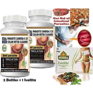 200 Parasite Cleanse DETOX Liver Colon Yeast Blood Support COLON CLEANSER TEA