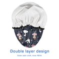 thumbnail image 4 of Shower Caps,Dark Blue Ballerina Princess Pattern Waterproof Shower Cap for Women 4 Pieces,Double Reusable Hair Cover for Shower PEVA Elastic Stretch Hem, 4 of 7