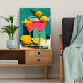 thumbnail image 5 of Minimal Pink Martini Cocktail Canvas Print, Pastel Olives Alcohol Art, Retro Bar Cart Aesthetic Wall Decor, 5 of 8