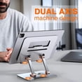 thumbnail image 3 of Laptop Stand Aluminum Alloy Rotating Bracket, Adjustable Laptop Stand Aluminum Alloy Rotating Bracket with 360°Rotating Base, Portable Foldable Ergonomic Laptop Support for 10-17 Inch (Black), 3 of 7
