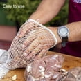 thumbnail image 3 of Becaristey 3piece Easy To Carry Ham Sock Netting For Convenient Outdoor Grilling white 1Set, 3 of 6