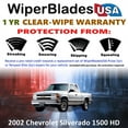 thumbnail image 2 of 2002 Chevrolet Silverado 1500 HD Beam Wiper Blades Wipers w/1yr Warranty (Set of 2) (WiperBladesUSA), 2 of 5