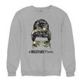 thumbnail image 5 of Military Mom Sweatshirt Proud Mom Life Messy Bun Sunglasses Mother's Day Mama Mommy Active Duty Veteran Vet Crewneck, 5 of 7