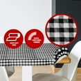 thumbnail image 4 of Sorfey Fitted Picnic Table Cover Checkered Rectangle Stretchable Tablecloth, Gray 36"x 60", 4 of 6