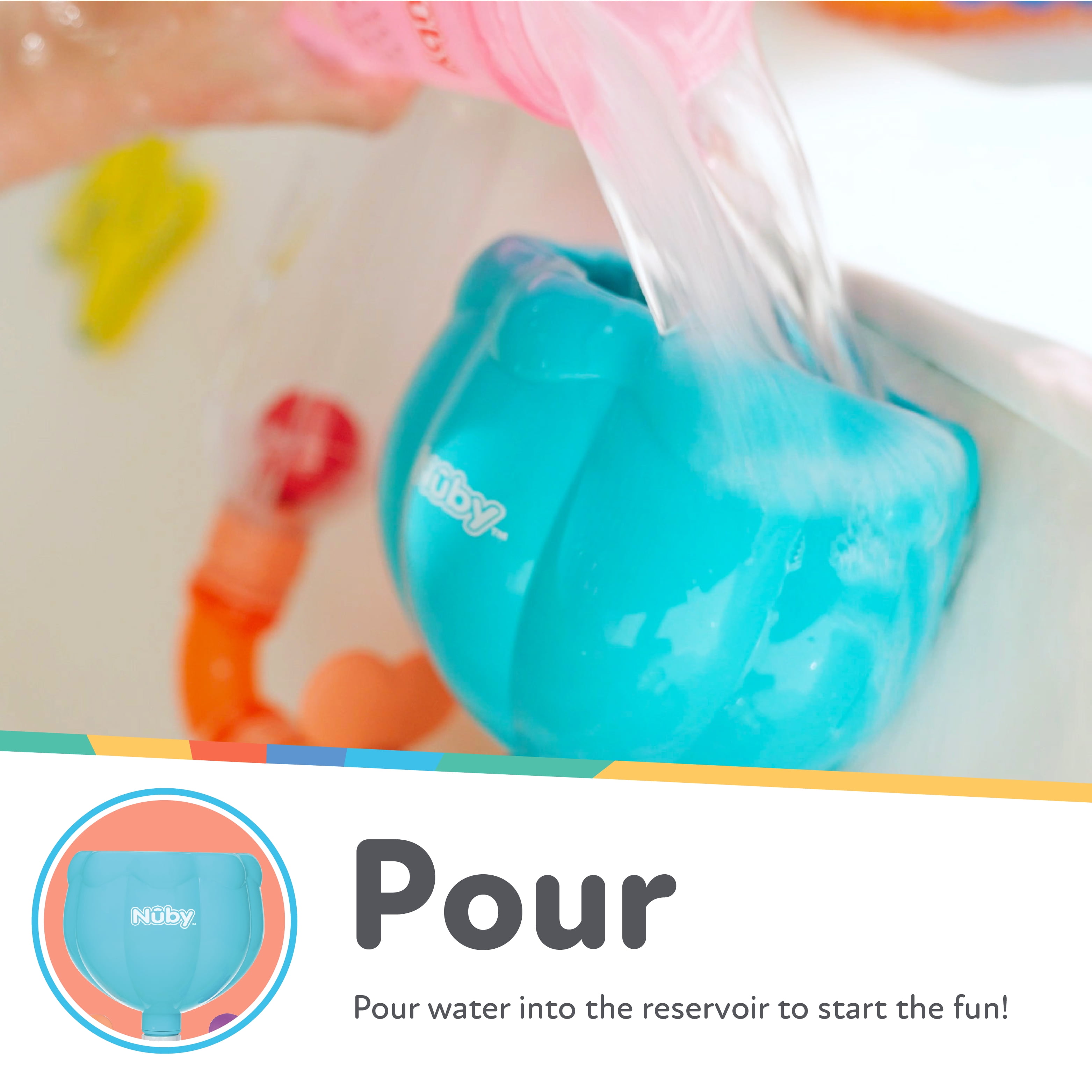 Nuby Wacky Waterworks Interactive Bath Toy for Baby