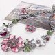 thumbnail image 5 of Silver Plated Charming Crystal Flower Bib Collar Necklace Earrings Jewelry Set, 5 of 5