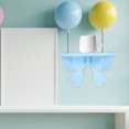 thumbnail image 4 of Minkissy Sky-Blue Nordic Style Wall Mounted Storage Shelf Wooden Display Rack For School 1Pcs, 4 of 7