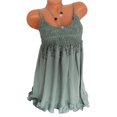 thumbnail image 1 of CAROOTU Robe à Bretelles pour Femmes Mini Débardeur en Dentelle Sans Manches Fête Été Plage Robe Courte Grande Taille, 1 of 8
