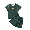 thumbnail image 4 of Fshinging Children Clothes Set Summer Letter Print Shorts Suit Short Sleeve Tops 2 Piece Set Ensemble Vêtements Garçon, 4 of 5