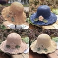 thumbnail image 6 of 2025 Elegant Crochet Straw Hat with Ruffle Detail, Vintage Ruffle Crochet Straw, Foldable Hand-Woven Sun Hat for Women, 6 of 7