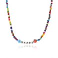 thumbnail image 1 of Handmade Rainbow Choker Sweet Colorful Beaded Necklace Clavicle Chain Necklace--HAPPY-Product code 55663 KISS, 1 of 4