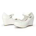 thumbnail image 2 of BOCCA Women MaryJane Wedge Heels Platform Pumps with Ankle Strap,Round Toe Dress Shoes for Work Party, 2 of 5