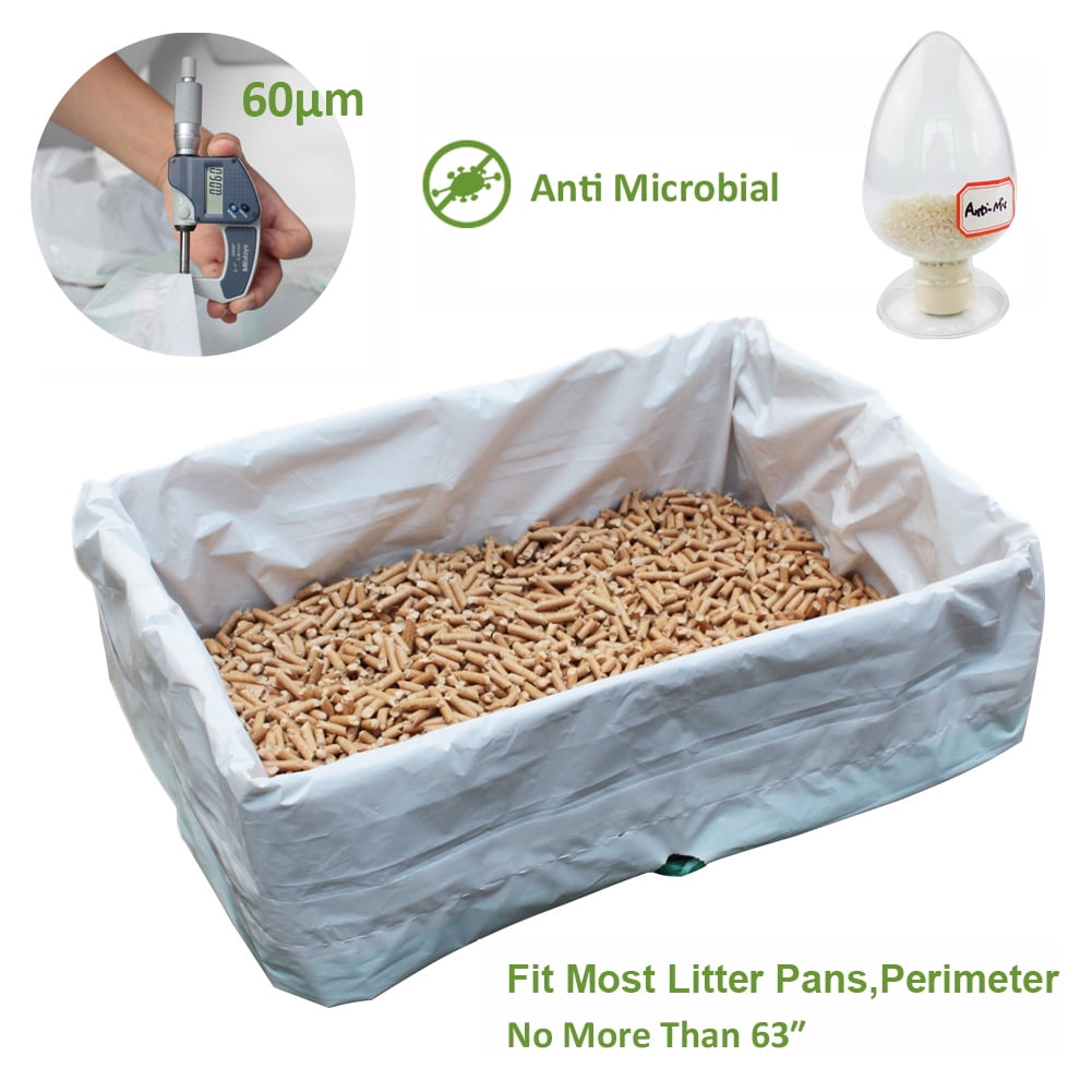 "Hyper Cat Jumbo Cat Litter Box Liners Drawstring Litter Bags for Boxes 10 Counts"