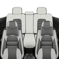 thumbnail image 3 of Fit for Hyundai Sonata 2024 Seat Cover, Gray and White Car Seat Covers, Leather 5 Seats Full Set With a Headrest and Lumbar Support Non-slip, Protect Car Seats, 3 of 7