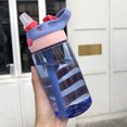 thumbnail image 5 of Yirtree Water Bottle Sports Water Bottles with Straw for Kids Adults Reusable Water Bottle Plastic Wide-Mouth BPA Free Leak-Free Lightweight Drink Bottle with Carry Strap Hiking Gym Bike Travel, 5 of 8