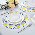 thumbnail image 6 of IAUYY Set of 4 Round Placemats for Dining Tables Heat-Resistant and Wear-Resistant DIY Printing Design Table Placemats，Applicable for Christmas Blue and Yellow Tones, 6 of 7
