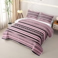 thumbnail image 3 of jejeloiu Soft Striped Twin Quilt Set For Men Women,Muted Aztec Twin Coverlet Set,Pink Black,2-Piece, 3 of 7