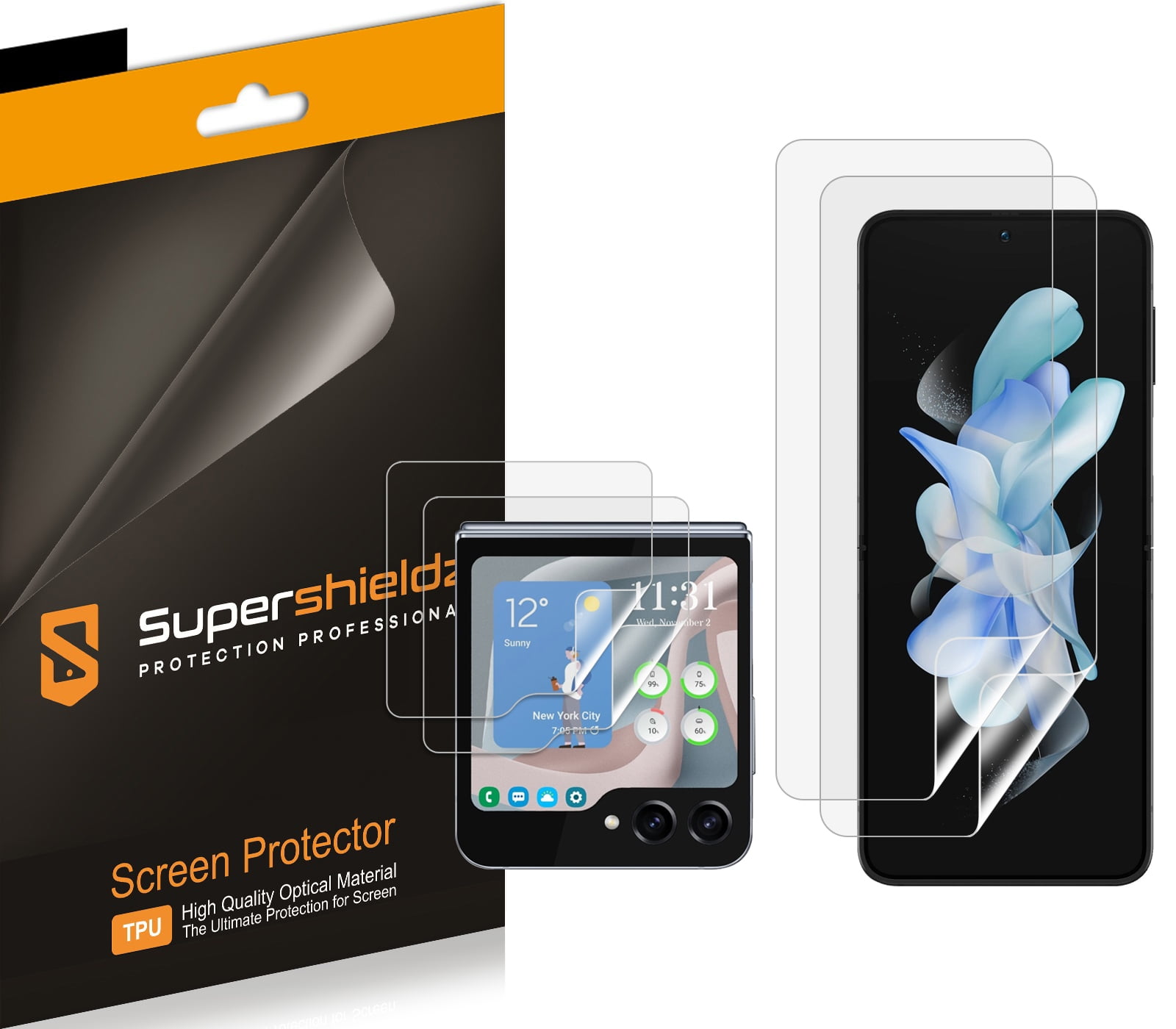 (2 Pack) Supershieldz Designed for Samsung Galaxy Z Flip 5 5G (2 Main