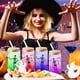 thumbnail image 3 of Juego de 2 vasos de vidrio con diseño de esqueleto para Halloween de 470 ml con tapas y pajillas, 3 of 7