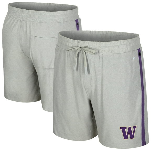 Men's Colosseum Gray Washington Huskies Mac Shorts