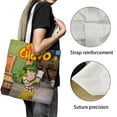 thumbnail image 3 of El Chavo del Ocho Bolso de tela con estampado de lienzo para mujer, bolsa de compras reutilizable y estética, con cremallera interior, regalo para mujer,40*45cm., 3 of 6