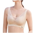 thumbnail image 4 of Wdgfv Full Support Bra for Large Thin Comfort Underwear with Adjustable Wide Straps Beige 40CD, 4 of 4